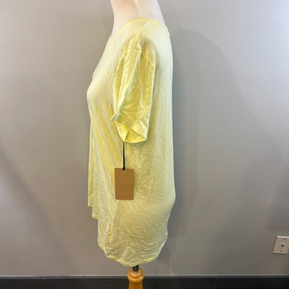 NWT HALOGEN Short Sleeve Crewneck Tee in Green Wheat (L) - Picture 5 of 10